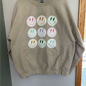 Graphic Smiley Face Sweatshirt